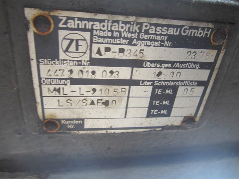 ZF AP-B345 - O&K - Axle/Achse/As - Aksel og deler for Bygg og anlegg: bilde 3 ZF AP-B345 - O&K - Axle/Achse/As - Aksel og deler for Bygg og anlegg: bilde 3
