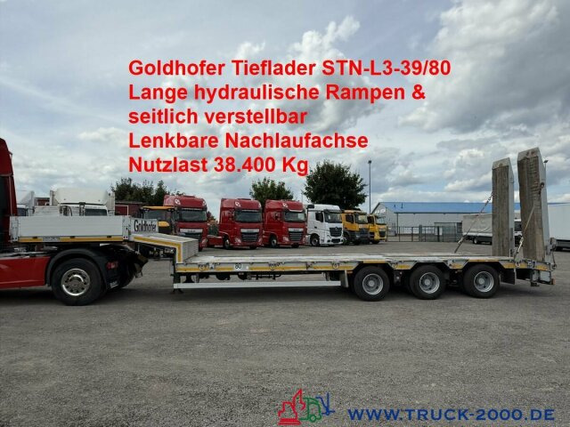 Goldhofer STN-L3-39/80 3Achsen hydraulische Rampen ABS/EBS - Lavloader semitrailer: bilde 1 Goldhofer STN-L3-39/80 3Achsen hydraulische Rampen ABS/EBS - Lavloader semitrailer: bilde 1