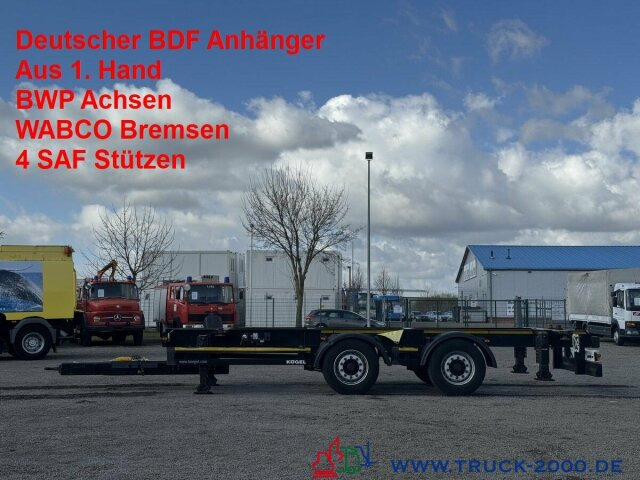 Kögel ZW 18-22,5 Tandem BDF BPW Achsen Scheibenbremsen - Container-transport/ Vekselflak tilhenger: bilde 1 Kögel ZW 18-22,5 Tandem BDF BPW Achsen Scheibenbremsen - Container-transport/ Vekselflak tilhenger: bilde 1