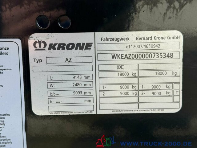 Krone AZ18 Box Carrier - Luft - BPW Achsen - Container-transport/ Vekselflak tilhenger: bilde 5 Krone AZ18 Box Carrier - Luft - BPW Achsen - Container-transport/ Vekselflak tilhenger: bilde 5