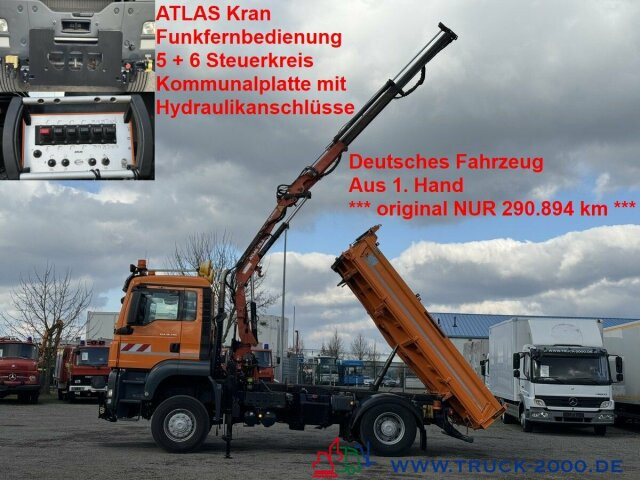 MAN 18.320 4x4 Atlas Kran 8,8m=770kg FB Winterdienst - Tippbil, Kranbil: bilde 1 MAN 18.320 4x4 Atlas Kran 8,8m=770kg FB Winterdienst - Tippbil, Kranbil: bilde 1