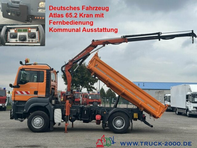 MAN 18.320 4x4 Atlas Kran + Winterdienstausstattung - Tippbil, Kranbil: bilde 1 MAN 18.320 4x4 Atlas Kran + Winterdienstausstattung - Tippbil, Kranbil: bilde 1