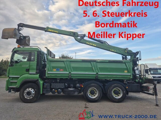 MAN TGS 26.500 6x4 Meiller + Kran + Bordmatik 137TKM - Tippbil, Kranbil: bilde 1 MAN TGS 26.500 6x4 Meiller + Kran + Bordmatik 137TKM - Tippbil, Kranbil: bilde 1