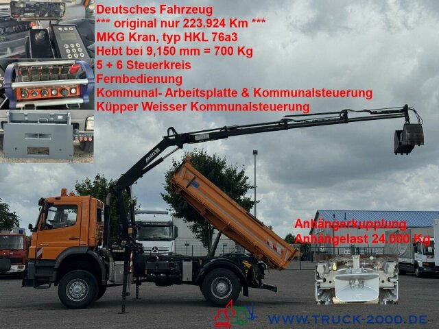 Mercedes-Benz Axor 2133 4x4 Kipper Kran Winterdienstausstat. - Tippbil, Kranbil: bilde 1 Mercedes-Benz Axor 2133 4x4 Kipper Kran Winterdienstausstat. - Tippbil, Kranbil: bilde 1