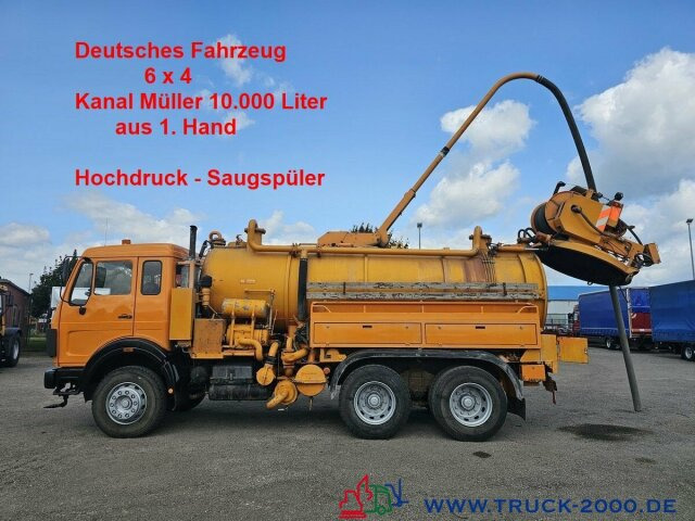 Mercedes-Benz SK 2222 6x4 Kanal Müller Hochdruck Saugspüler - Vakuum lastebil: bilde 1 Mercedes-Benz SK 2222 6x4 Kanal Müller Hochdruck Saugspüler - Vakuum lastebil: bilde 1