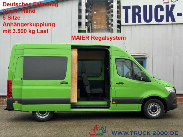 Kassebil, Varebil med dobbelt førerhus Mercedes-Benz Sprinter 317 CDI Mixto 5 Sitze AHK 3.500kg Klima: bilde 8