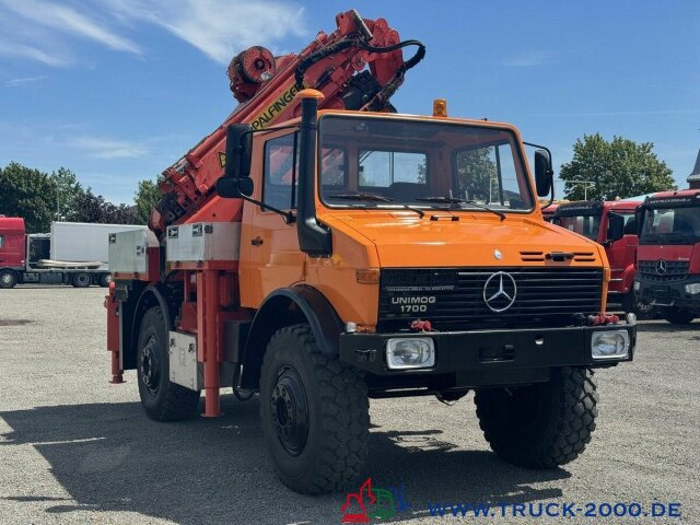 Unimog U1700 Kran PK16000 + Jib Höhe 22,50m + Winde - Kranbil: bilde 2 Unimog U1700 Kran PK16000 + Jib Höhe 22,50m + Winde - Kranbil: bilde 2