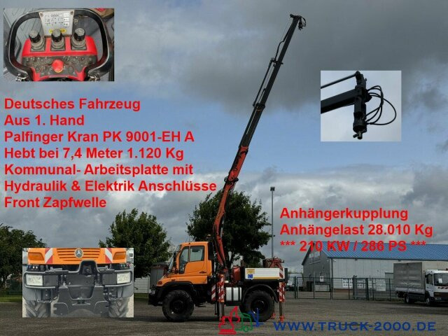 Unimog U400 4x4 PK9001 5.+6.Steuerkreis Zapfwelle 286PS - Planbil, Kranbil: bilde 1 Unimog U400 4x4 PK9001 5.+6.Steuerkreis Zapfwelle 286PS - Planbil, Kranbil: bilde 1