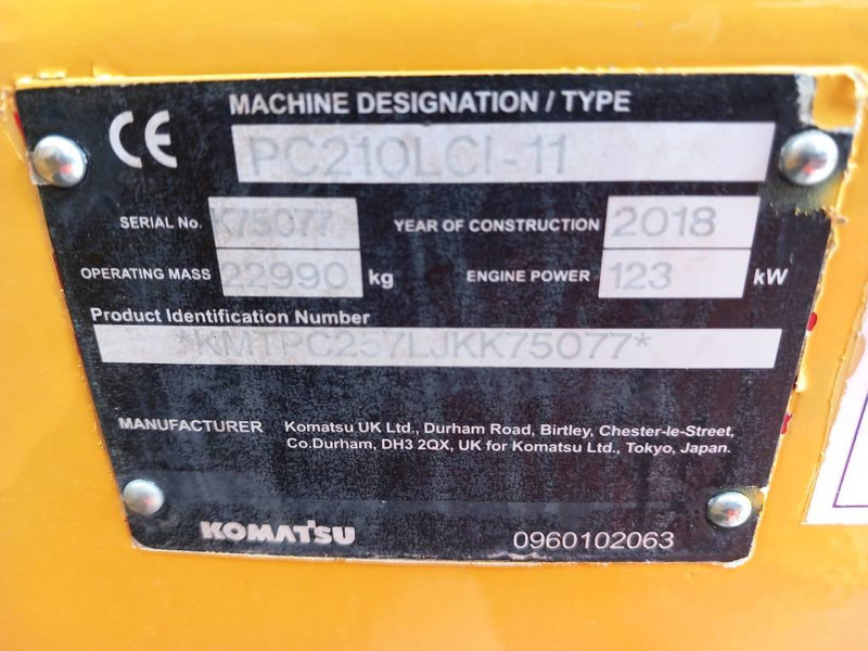 Komatsu PC210LCI-11 - Beltegraver: bilde 2 Komatsu PC210LCI-11 - Beltegraver: bilde 2
