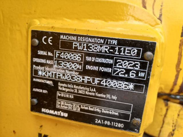 Komatsu PW138MR-11E0 - Hjulgraver: bilde 2 Komatsu PW138MR-11E0 - Hjulgraver: bilde 2
