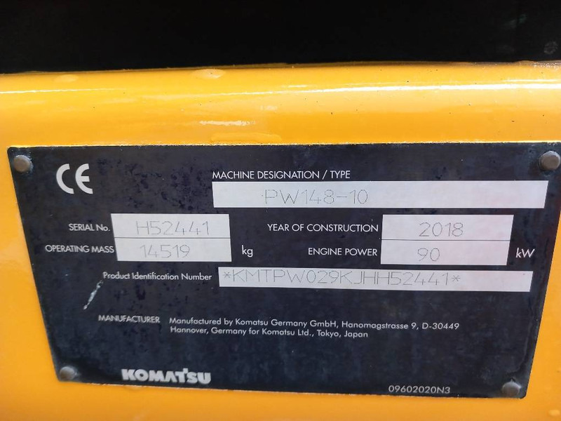 Komatsu PW148-10 - Hjulgraver: bilde 4 Komatsu PW148-10 - Hjulgraver: bilde 4