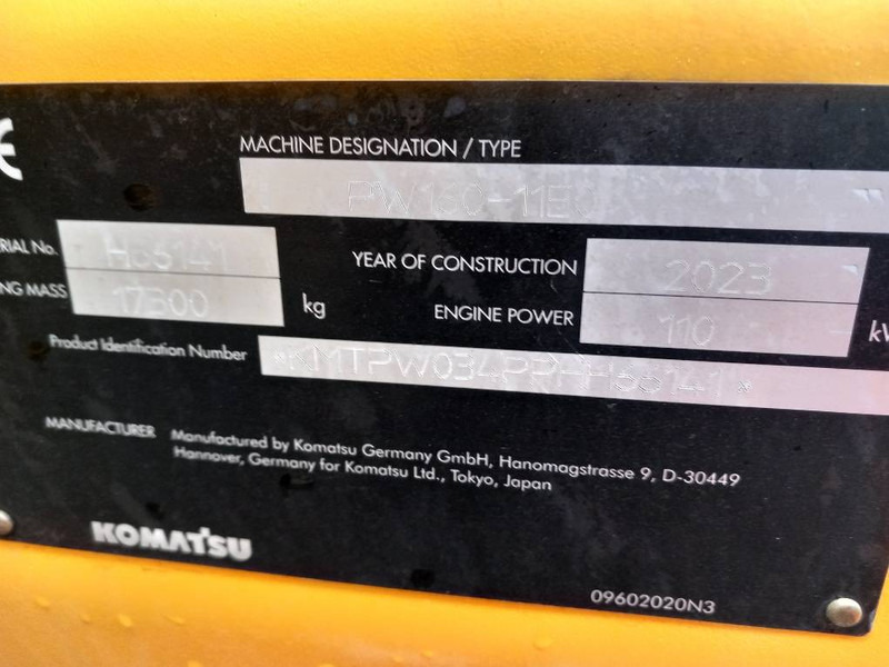 Komatsu PW160-11E0 - Hjulgraver: bilde 4 Komatsu PW160-11E0 - Hjulgraver: bilde 4