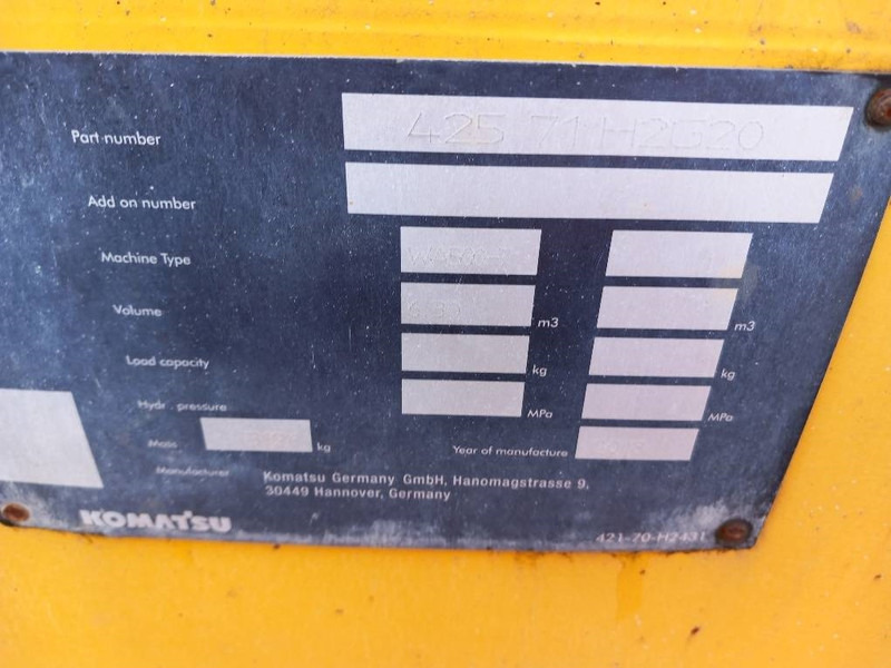Komatsu WA500-7 - Skuffe for Bygg og anlegg: bilde 2 Komatsu WA500-7 - Skuffe for Bygg og anlegg: bilde 2