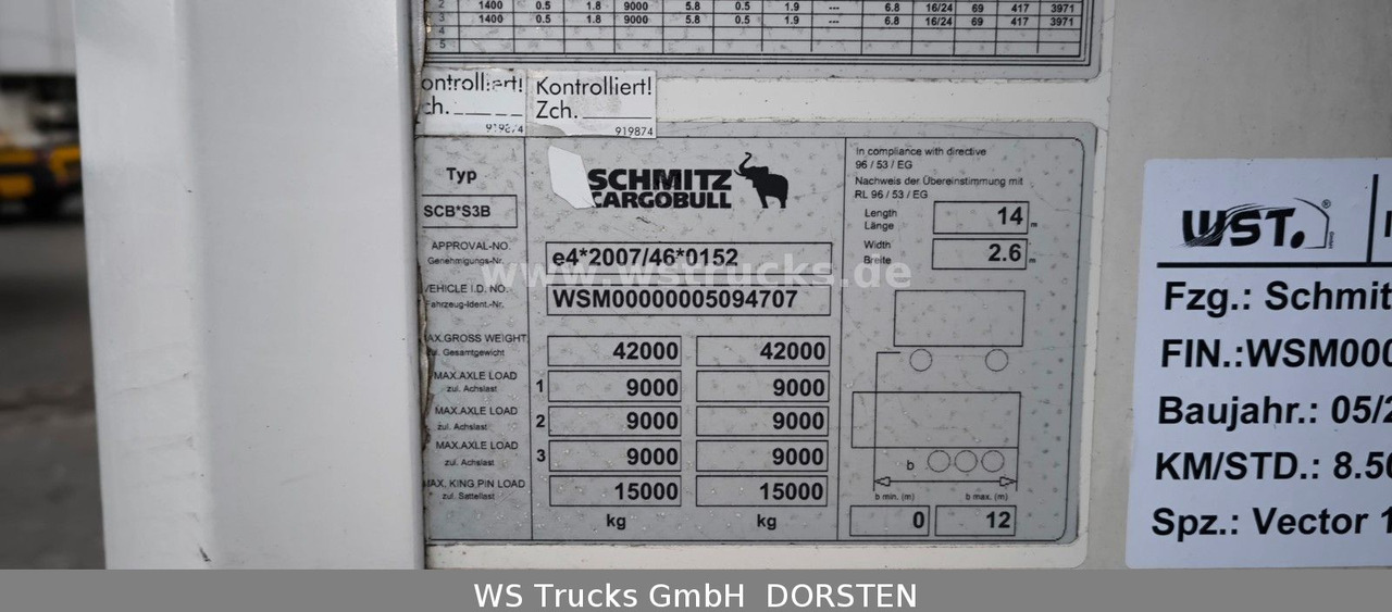 Schmitz Cargobull SKO 24 Kühlauflieger Vector 1550 Strom/Diesel - Skapsemi: bilde 5 Schmitz Cargobull SKO 24 Kühlauflieger Vector 1550 Strom/Diesel - Skapsemi: bilde 5