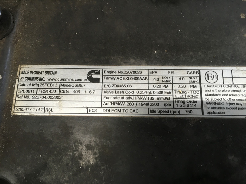 Cummins QSB6.7 CPL8611 CORE - Bygg og anlegg: bilde 1 Cummins QSB6.7 CPL8611 CORE - Bygg og anlegg: bilde 1