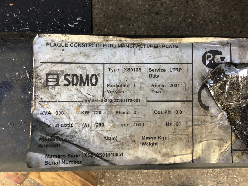 MTU 16V2000 GENERATOR 900KVA USED - Elektrisk generator: bilde 5 MTU 16V2000 GENERATOR 900KVA USED - Elektrisk generator: bilde 5