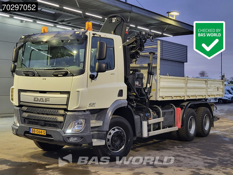 DAF CF 370 CF 6X4 HIAB 144 BS-3 HIDUO Crane Kran 8m3 Tipper Big-Axle Steelsuspension Euro 6 - Tippbil, Kranbil: bilde 1 DAF CF 370 CF 6X4 HIAB 144 BS-3 HIDUO Crane Kran 8m3 Tipper Big-Axle Steelsuspension Euro 6 - Tippbil, Kranbil: bilde 1