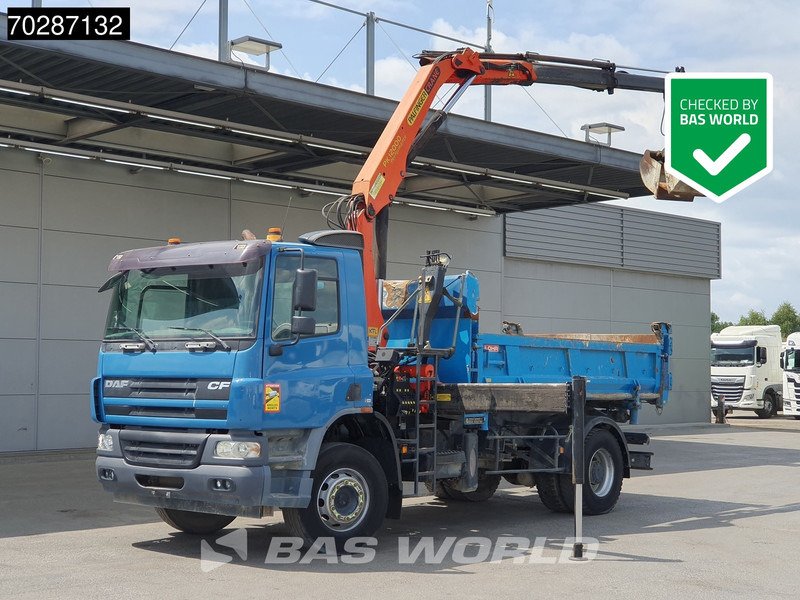 DAF CF75.310 4X2 Palfinger PK12000 Kran Crane 7m3 tipper Big-Axle Steelsuspension Euro 3 - Tippbil, Kranbil: bilde 1 DAF CF75.310 4X2 Palfinger PK12000 Kran Crane 7m3 tipper Big-Axle Steelsuspension Euro 3 - Tippbil, Kranbil: bilde 1