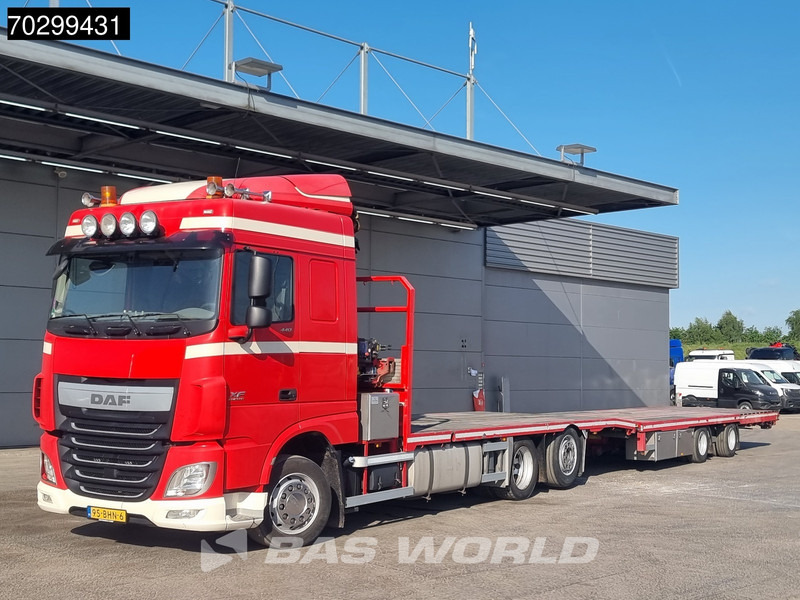 DAF XF 440 6X2 NL-combi Transporter HMF 900-K2 Kran Winch Lift-Lenkachse Euro 6 - Planbil, Kranbil: bilde 5 DAF XF 440 6X2 NL-combi Transporter HMF 900-K2 Kran Winch Lift-Lenkachse Euro 6 - Planbil, Kranbil: bilde 5