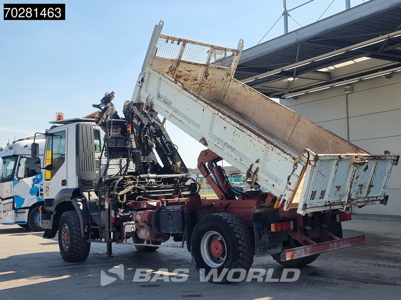 Tippbil, Kranbil Iveco Trakker 310 4X4 Atlas 145.2-A2 Kran Crane 4x4 Big axle 6m3 3 sided tipper Euro 4: bilde 9