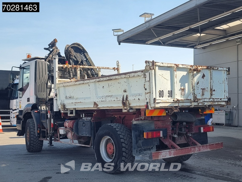 Tippbil, Kranbil Iveco Trakker 310 4X4 Atlas 145.2-A2 Kran Crane 4x4 Big axle 6m3 3 sided tipper Euro 4: bilde 11