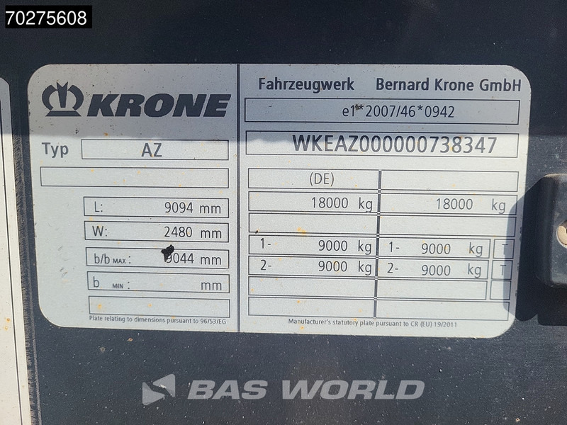 Container-transport/ Vekselflak tilhenger Krone AZ: bilde 19