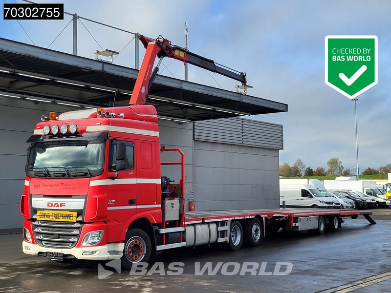 DAF XF 440 XF 6X2 NL-Truck Transporter APK HMF 900-K2 crane Winch Lift-Lenkachse Euro 6 - Lastebil, Kranbil: bilde 1 DAF XF 440 XF 6X2 NL-Truck Transporter APK HMF 900-K2 crane Winch Lift-Lenkachse Euro 6 - Lastebil, Kranbil: bilde 1