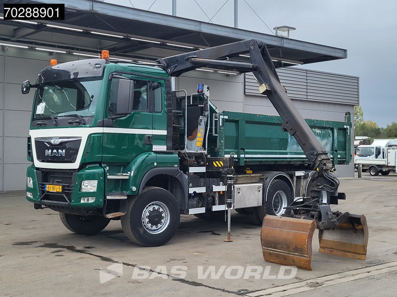 MAN TGS 33.440 TGS 6X6 NL-Truck 12m3 Jansen Tipper HMF 1643 Crane Steering-Axle Big-Axle Automatic Euro 6 - Tippbil, Kranbil: bilde 5 MAN TGS 33.440 TGS 6X6 NL-Truck 12m3 Jansen Tipper HMF 1643 Crane Steering-Axle Big-Axle Automatic Euro 6 - Tippbil, Kranbil: bilde 5