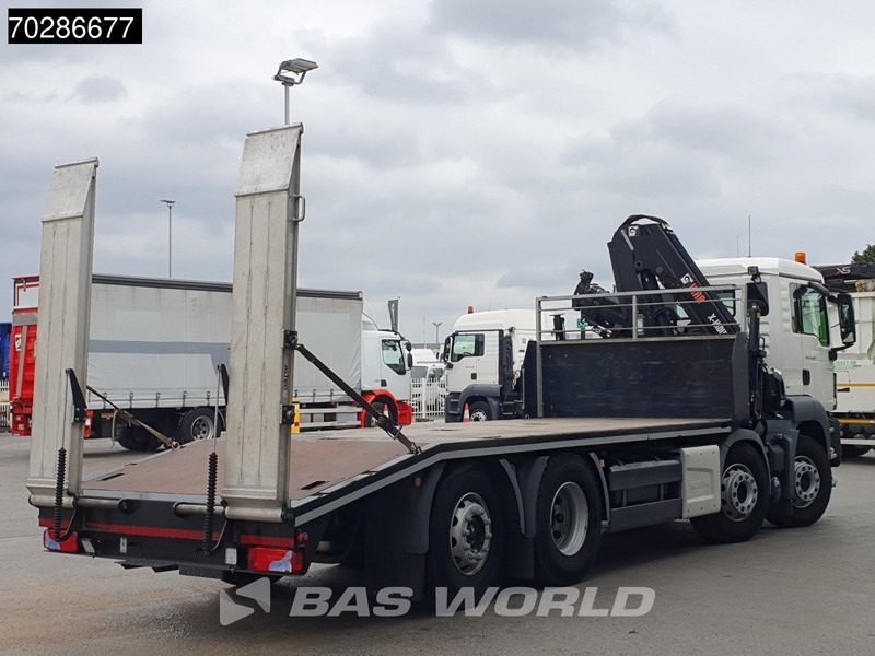 Transporter lastebil, Kranbil MAN TGS 35.360 8X2 HIAB X-Hiduo 158 BS-3 Crane Lift+lenkasche Machine transporter Euro 6: bilde 11