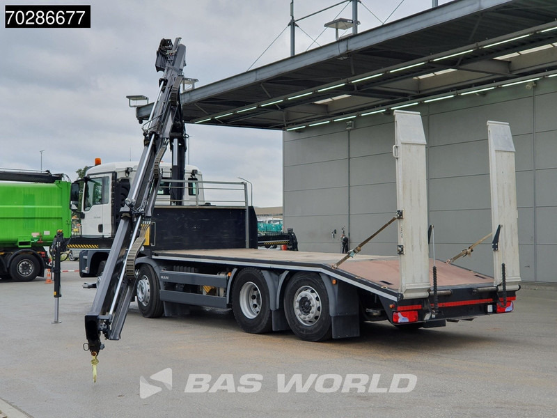 Transporter lastebil, Kranbil MAN TGS 35.360 8X2 HIAB X-Hiduo 158 BS-3 Crane Lift+lenkasche Machine transporter Euro 6: bilde 6