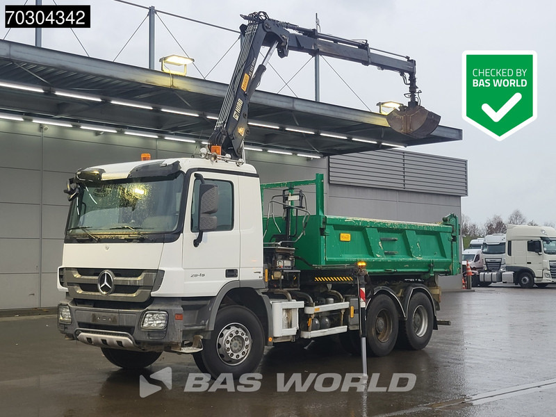 Mercedes-Benz Actros 2646 Actros 6X4 HIAB 122 BS-2 HIDUO Crane Kran 3-way tipper Big-Axle Euro 5 - Tippbil, Kranbil: bilde 1 Mercedes-Benz Actros 2646 Actros 6X4 HIAB 122 BS-2 HIDUO Crane Kran 3-way tipper Big-Axle Euro 5 - Tippbil, Kranbil: bilde 1