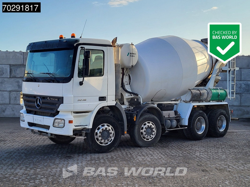 Mercedes-Benz Actros 3236 8X4 9m3 Stetter Mixer Retarder Steelsuspension Big-Axle Euro 3 - Betongbil: bilde 1 Mercedes-Benz Actros 3236 8X4 9m3 Stetter Mixer Retarder Steelsuspension Big-Axle Euro 3 - Betongbil: bilde 1