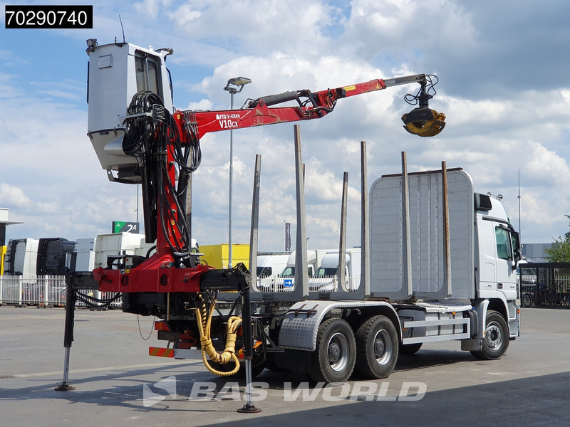 Mercedes-Benz Actros 3346 6X4 Original KM's! FTG V10CX.81 Kran Crane Holztransport Big-Axle Steelsuspension - Tømmerbil, Kranbil: bilde 5 Mercedes-Benz Actros 3346 6X4 Original KM's! FTG V10CX.81 Kran Crane Holztransport Big-Axle Steelsuspension - Tømmerbil, Kranbil: bilde 5