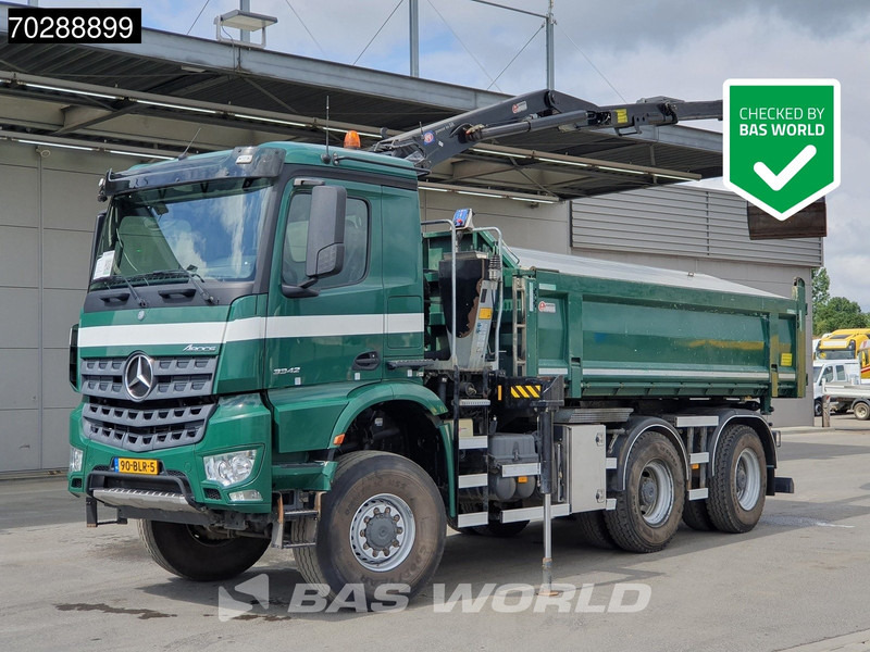Mercedes-Benz Arocs 3342 Arocs 6X6 NL-Truck HMF 1643 Z-Crane Kran Steering Axle Big-Axle Euro 6 - Tippbil, Kranbil: bilde 1 Mercedes-Benz Arocs 3342 Arocs 6X6 NL-Truck HMF 1643 Z-Crane Kran Steering Axle Big-Axle Euro 6 - Tippbil, Kranbil: bilde 1