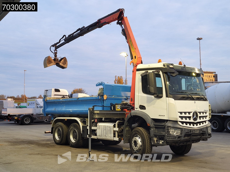 Mercedes-Benz Arocs 3343 6X4 Palfinger PK12.501 SLD Kran Crane 7m3 tipper Big-Axle Automatic Euro 6 - Tippbil, Kranbil: bilde 3 Mercedes-Benz Arocs 3343 6X4 Palfinger PK12.501 SLD Kran Crane 7m3 tipper Big-Axle Automatic Euro 6 - Tippbil, Kranbil: bilde 3