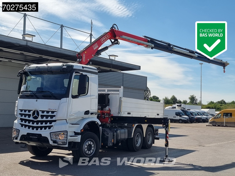Mercedes-Benz Arocs 3348 6X4 Fassi F255A2.24 Kran Crane 9m3 3-Sided Tipper Big-Axle Euro 6 - Tippbil, Kranbil: bilde 1 Mercedes-Benz Arocs 3348 6X4 Fassi F255A2.24 Kran Crane 9m3 3-Sided Tipper Big-Axle Euro 6 - Tippbil, Kranbil: bilde 1