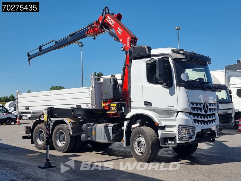 Mercedes-Benz Arocs 3348 6X4 Fassi F255A2.24 Kran Crane 9m3 3-Sided Tipper Big-Axle Euro 6 - Tippbil, Kranbil: bilde 3 Mercedes-Benz Arocs 3348 6X4 Fassi F255A2.24 Kran Crane 9m3 3-Sided Tipper Big-Axle Euro 6 - Tippbil, Kranbil: bilde 3