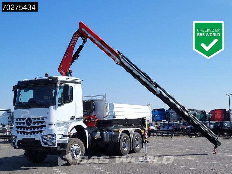 Mercedes-Benz Arocs 3348 6X6 Fassi F255A.2.24 xe-dynamic Kran Dreiseitenkipper Navi Euro 6 - Tippbil, Kranbil: bilde 1 Mercedes-Benz Arocs 3348 6X6 Fassi F255A.2.24 xe-dynamic Kran Dreiseitenkipper Navi Euro 6 - Tippbil, Kranbil: bilde 1