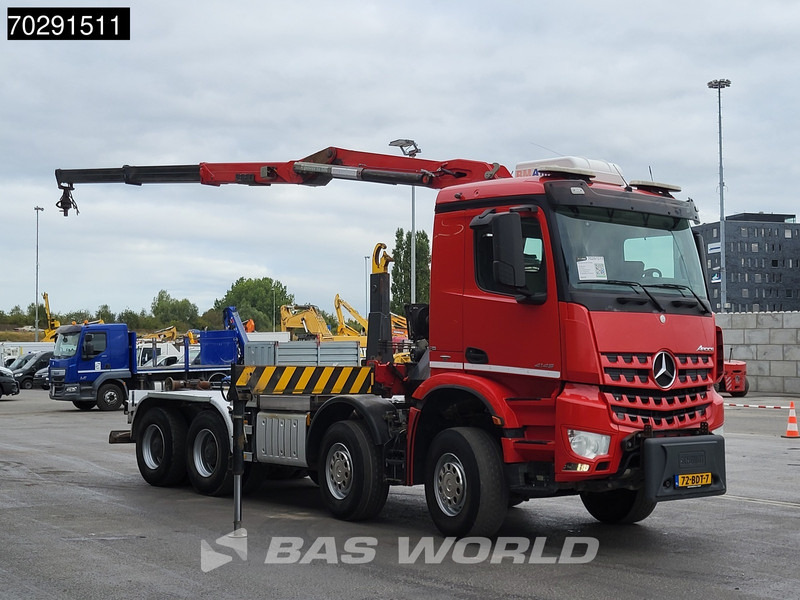 Mercedes-Benz Arocs 4145 8X4 NL-Truck HMF RCL 5300 Crane Hyva 26-51-S Hooklift Steelsuspension Big-Axle Automatic Euro 6 - Krokbil, Kranbil: bilde 5 Mercedes-Benz Arocs 4145 8X4 NL-Truck HMF RCL 5300 Crane Hyva 26-51-S Hooklift Steelsuspension Big-Axle Automatic Euro 6 - Krokbil, Kranbil: bilde 5
