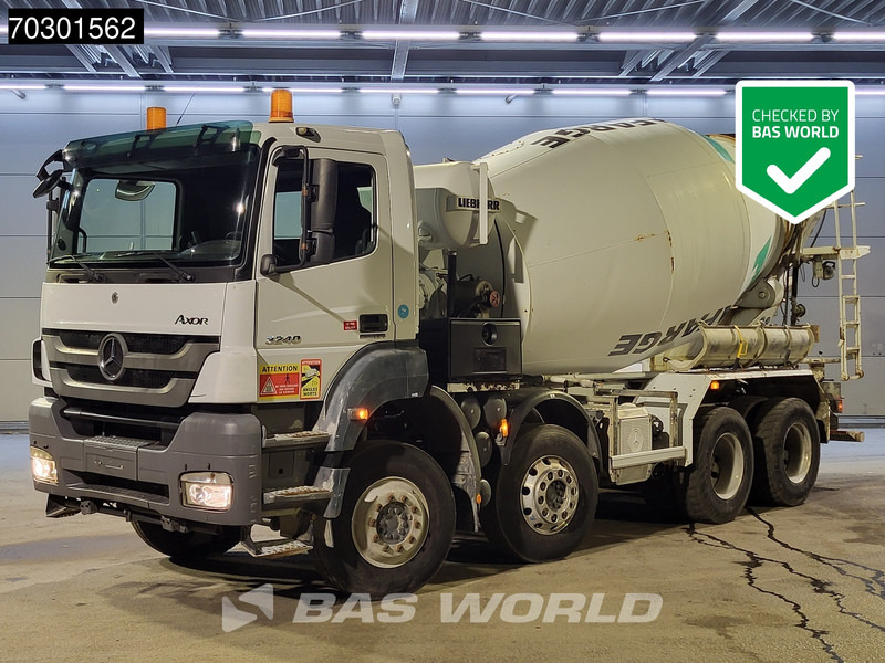 Mercedes-Benz Axor 3240 8X4 9m3 Liebherr mixer Steel suspension Manual Euro 5 - Betongbil: bilde 1 Mercedes-Benz Axor 3240 8X4 9m3 Liebherr mixer Steel suspension Manual Euro 5 - Betongbil: bilde 1