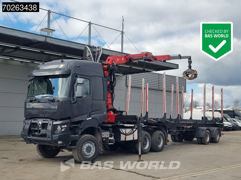 Renault K 520 6X6 Holz Kran Palfinger Q180Z96 6x6 Big-Axle Steelsuspension - Tømmerbil, Kranbil: bilde 1 Renault K 520 6X6 Holz Kran Palfinger Q180Z96 6x6 Big-Axle Steelsuspension - Tømmerbil, Kranbil: bilde 1