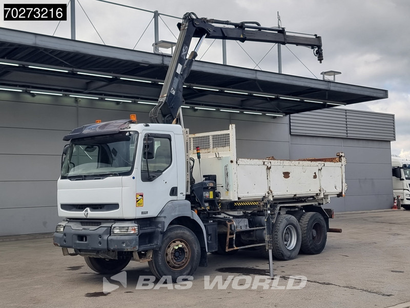 Renault Kerax 360 6X4 Hiab 144 B-2 Hiduo Kran Manual Big-Axle Steelsuspension Euro 3 - Tippbil, Kranbil: bilde 1 Renault Kerax 360 6X4 Hiab 144 B-2 Hiduo Kran Manual Big-Axle Steelsuspension Euro 3 - Tippbil, Kranbil: bilde 1
