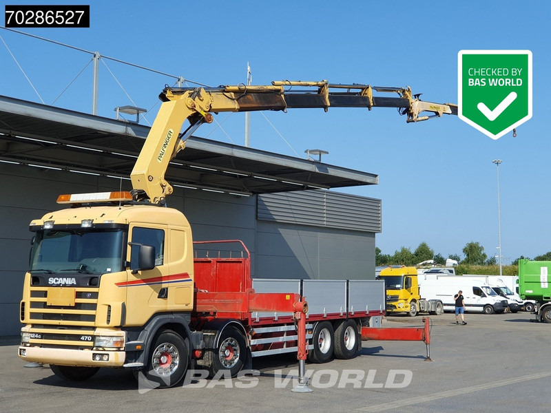 Scania 124G 470 8X4 Palfinger PK45000 C4 Crane Kran Fly-Jib Manual Steering Axle Euro 3 - Planbil, Kranbil: bilde 1 Scania 124G 470 8X4 Palfinger PK45000 C4 Crane Kran Fly-Jib Manual Steering Axle Euro 3 - Planbil, Kranbil: bilde 1