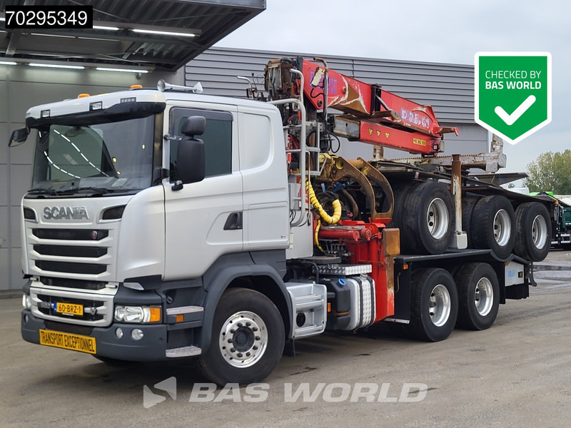 Scania R580 R 6X4 NL-Truck Diebolt D28.81 Kran Crane Holztransport + Dolly Retarder Euro 6 - Tømmerbil, Kranbil: bilde 1 Scania R580 R 6X4 NL-Truck Diebolt D28.81 Kran Crane Holztransport + Dolly Retarder Euro 6 - Tømmerbil, Kranbil: bilde 1