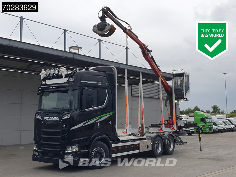 Scania S650 S 6X4 Tajfun LIV100K Kran Holztransport Retarder 3-Pedals Euro 6 - Tømmerbil, Kranbil: bilde 1 Scania S650 S 6X4 Tajfun LIV100K Kran Holztransport Retarder 3-Pedals Euro 6 - Tømmerbil, Kranbil: bilde 1