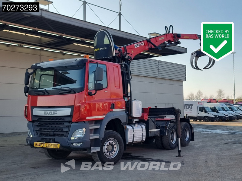 DAF CF 510 6X4 Retarder Big-Axle Holz Kran Palfinger Epsilon S260L82 - Trekkvogn: bilde 1 DAF CF 510 6X4 Retarder Big-Axle Holz Kran Palfinger Epsilon S260L82 - Trekkvogn: bilde 1