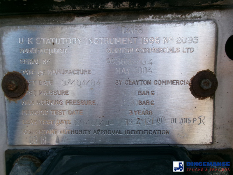 Leie Clayton Bitumen tank inox 33 m3 / 1 comp + ADR Clayton Bitumen tank inox 33 m3 / 1 comp + ADR: bilde 12