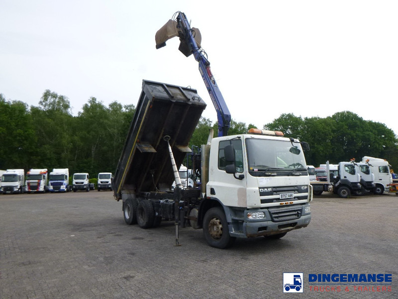 DAF CF 75.310 6x4 RHD tipper + HMF 1144 K-1 + grapple - Kranbil: bilde 2 DAF CF 75.310 6x4 RHD tipper + HMF 1144 K-1 + grapple - Kranbil: bilde 2
