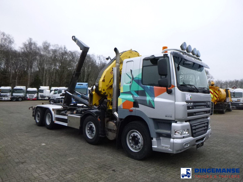 DAF CF 85.410 8x2 Hyva container hook + crane - Kranbil: bilde 2 DAF CF 85.410 8x2 Hyva container hook + crane - Kranbil: bilde 2