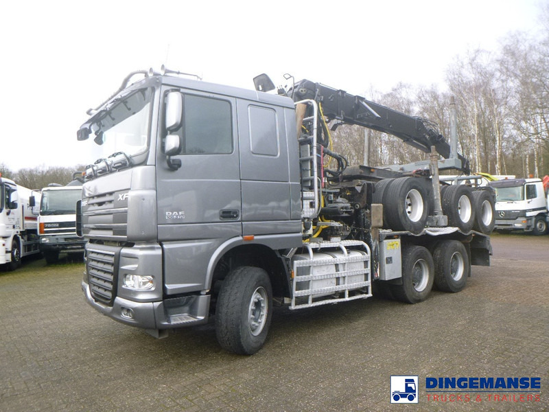 DAF XF 105.510 6x4 + Loglift F281S83 crane / timber truck + dolly - Kranbil: bilde 1 DAF XF 105.510 6x4 + Loglift F281S83 crane / timber truck + dolly - Kranbil: bilde 1